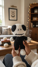 Load image into Gallery viewer, Crochet Plush | Handmade Skeleton Doll | Halloween Crochet Plushie | Nightmare Before Christmas Inspired | Gothic Decor