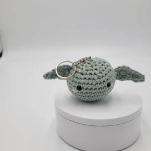 Crochet Baby Yoda Key Chain Handmade