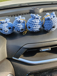 Crochet Blue Berry Keychains