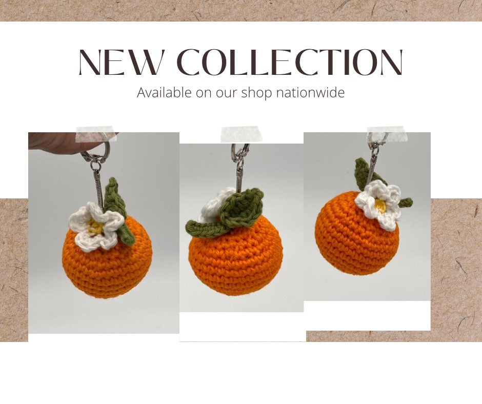 Crochet Orange Key Chain