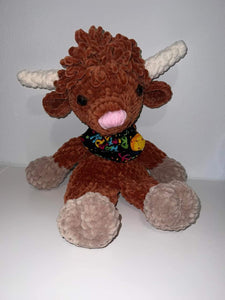 Crochet Bennie Highland Cow Lovie