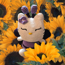 Load image into Gallery viewer, Handcrafted Crochet Kitty Hello, Crocheted Stuffed Animal Plushie
