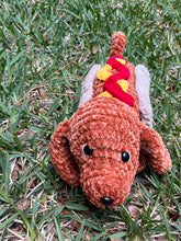 Load image into Gallery viewer, Hot Dog, Lucky Buns, Plush Crochet Amigurumi Animal-Play Food-Crochet Food-Pretend Food-Dachshund-Crochet Hot Dog-Gift
