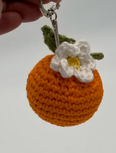 Crochet Orange Key Chain