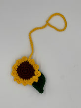 Load image into Gallery viewer, Crochet Sunflower, Car Interior Mirror Hanger
