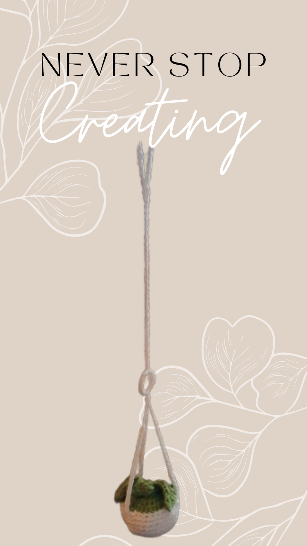 Crochet Hanging Car Mirror Plant