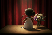 Load image into Gallery viewer, Crochet Doll- Billie Holiday Inspired
