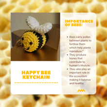 Load image into Gallery viewer, Crochet Bumble Bee Keychains
