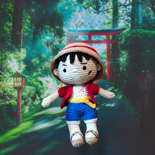 Load image into Gallery viewer, Anime Crochet Amigurumi Luffy
