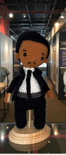 Load image into Gallery viewer, Inspired Crochet Doll | Handmade Civil Rights Hero Amigurumi | Educational Gift | Black History Doll
