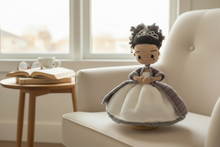 Load image into Gallery viewer, Crochet Queen Charlotte Doll – Handmade Royal-Inspired Collectible
