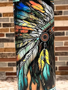 Indigenous Stained Glass Tumbler