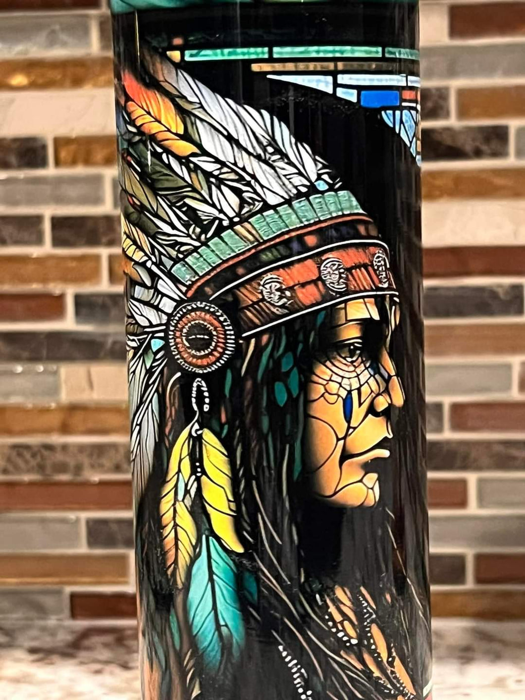 Indigenous Stained Glass Tumbler