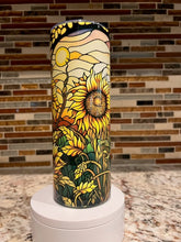 Load image into Gallery viewer, Stained Sunflower Tumbler
